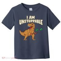 I Am Unstoppable TRex Funny Short Dinosaur Arms Joke Toddler T-Shirt thumb 0