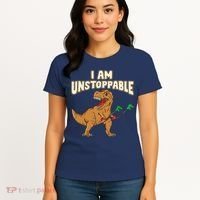 I Am Unstoppable TRex Funny Short Dinosaur Arms Joke Women's T-Shirt thumb 4