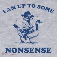 I Am Up To Some Nonsense Funny Goose Raccoon Sarcasm Saying Women's Sweatshirt thumb 2