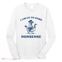 I Am Up To Some Nonsense Funny Goose Raccoon Sarcasm Saying Long Sleeve Shirt thumb 0