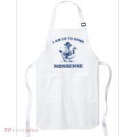 I Am Up To Some Nonsense Funny Goose Raccoon Sarcasm Saying Apron thumb 0