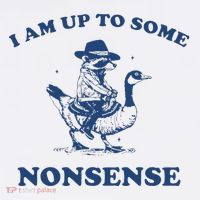 I Am Up To Some Nonsense Funny Goose Raccoon Sarcasm Saying Visor thumb 3