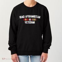 Iraq Afghanistan Veteran Pride Service Ribbon Women's Sweatshirt thumb 0