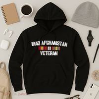 Iraq Afghanistan Veteran Pride Service Ribbon Hoodie thumb 3