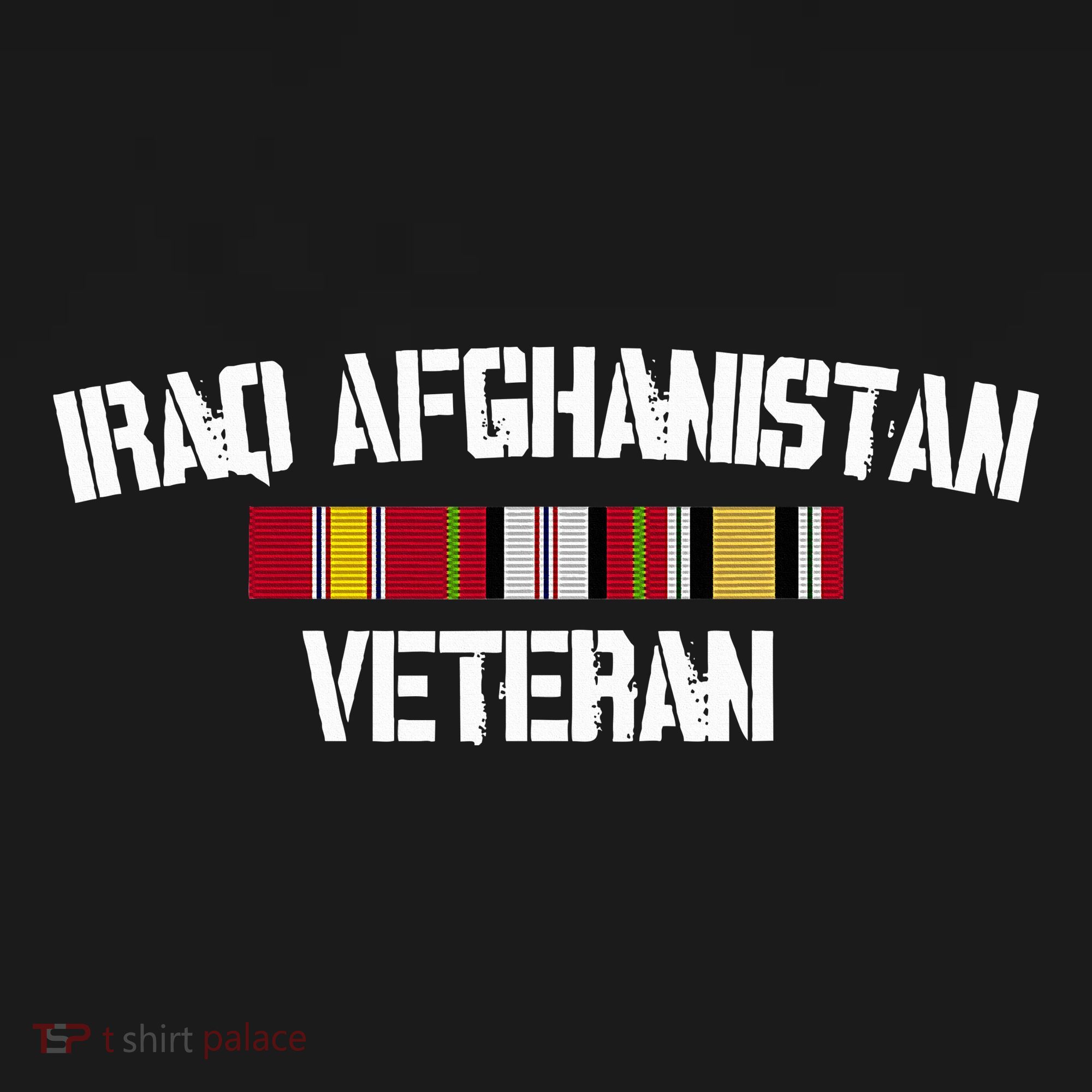 Iraq Afghanistan Veteran Pride Service Ribbon Long Sleeve Shirt