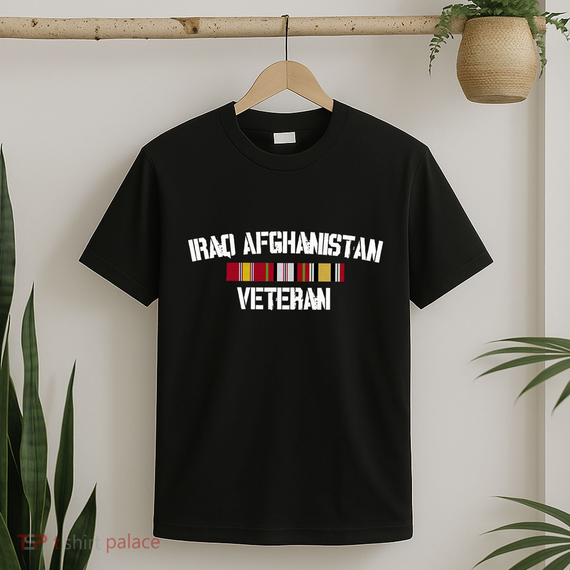Iraq Afghanistan Veteran Pride Service Ribbon T-Shirt