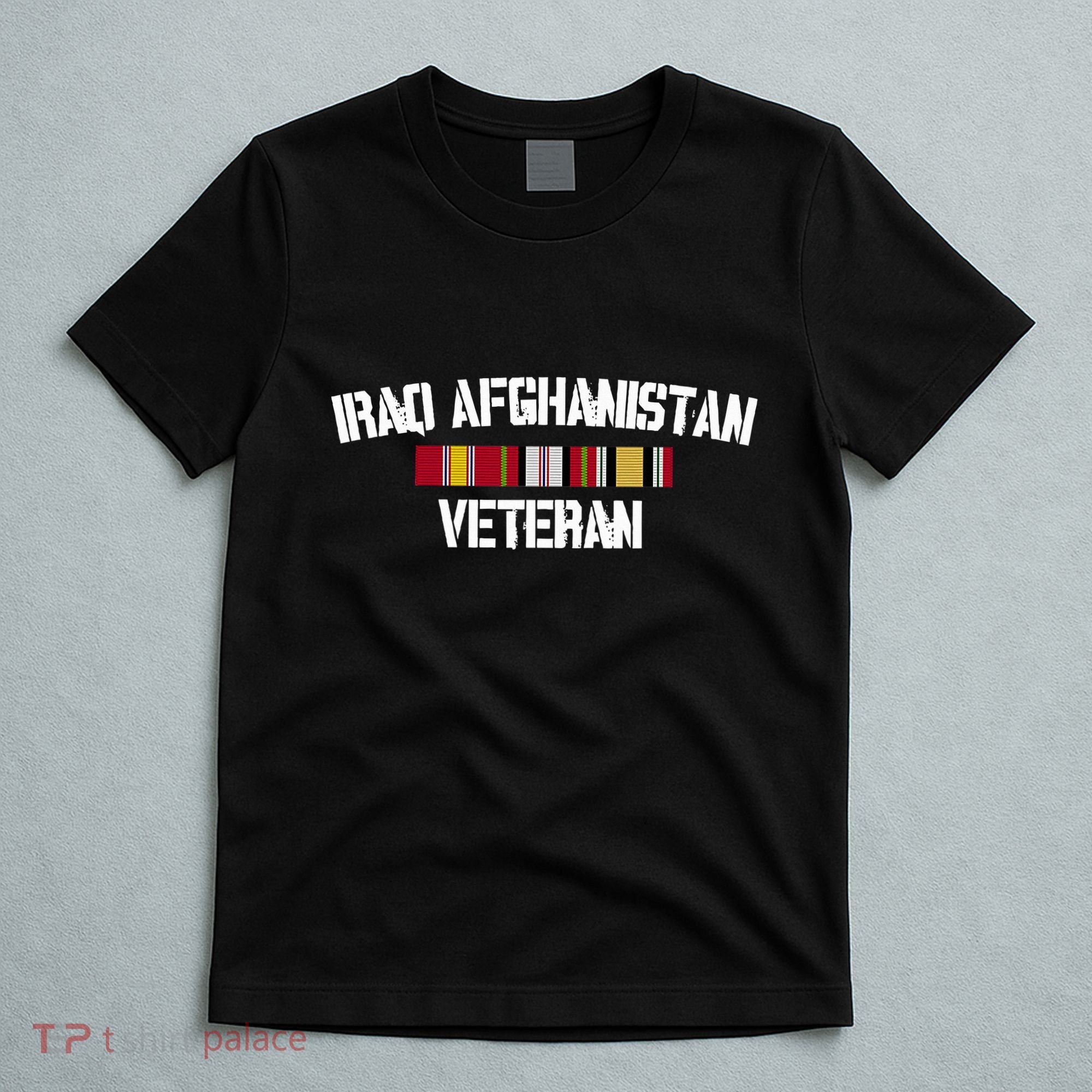 Iraq Afghanistan Veteran Pride Service Ribbon T-Shirt