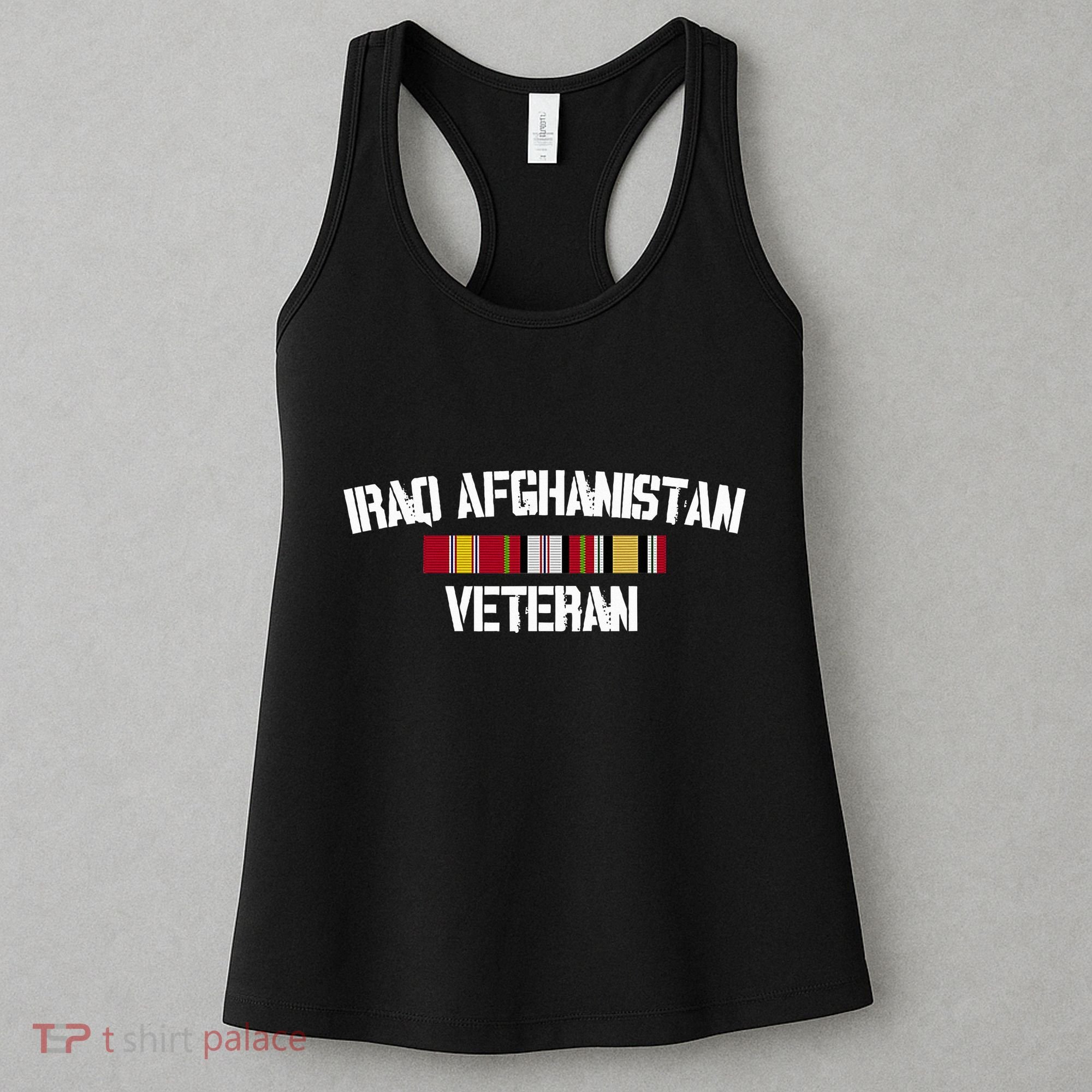 Iraq Afghanistan Veteran Pride Service Ribbon Women's Tank Top