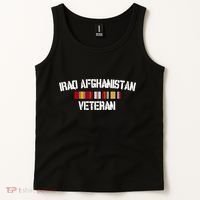 Iraq Afghanistan Veteran Pride Service Ribbon Tank Top thumb 2