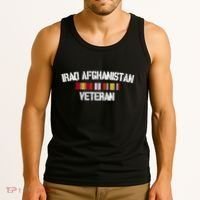 Iraq Afghanistan Veteran Pride Service Ribbon Tank Top thumb 3