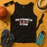 Iraq Afghanistan Veteran Pride Service Ribbon Tank Top thumb 4