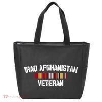 Iraq Afghanistan Veteran Pride Service Ribbon Tote Bag thumb 0