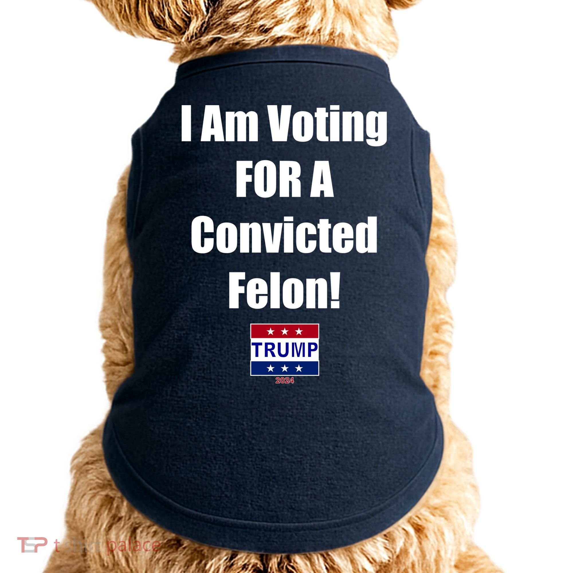 I Am Voting For A Convicted Felon Trump 2024 Doggie Tank