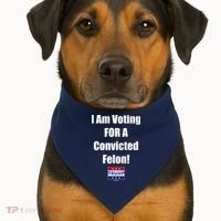 I Am Voting For A Convicted Felon Trump 2024 USA-Made Doggie Bandana thumb 1