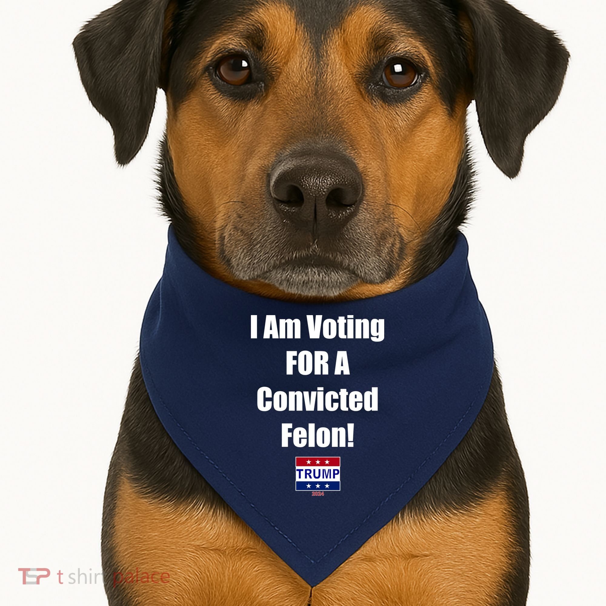 I Am Voting For A Convicted Felon Trump 2024 USA-Made Doggie Bandana