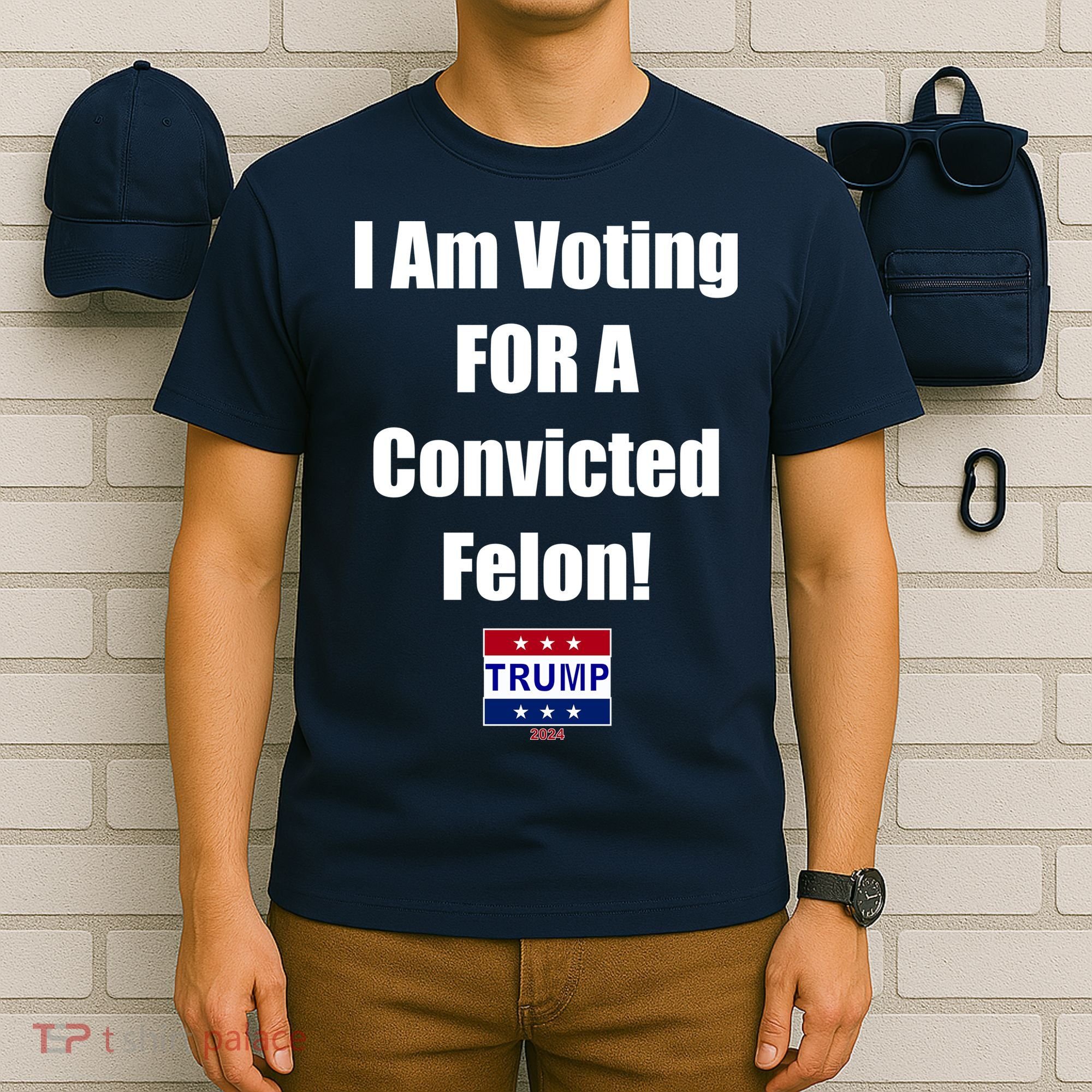I Am Voting For A Convicted Felon Trump 2024 T-Shirt