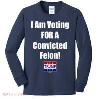 I Am Voting For A Convicted Felon Trump 2024 Kids Long Sleeve Shirt thumb 0