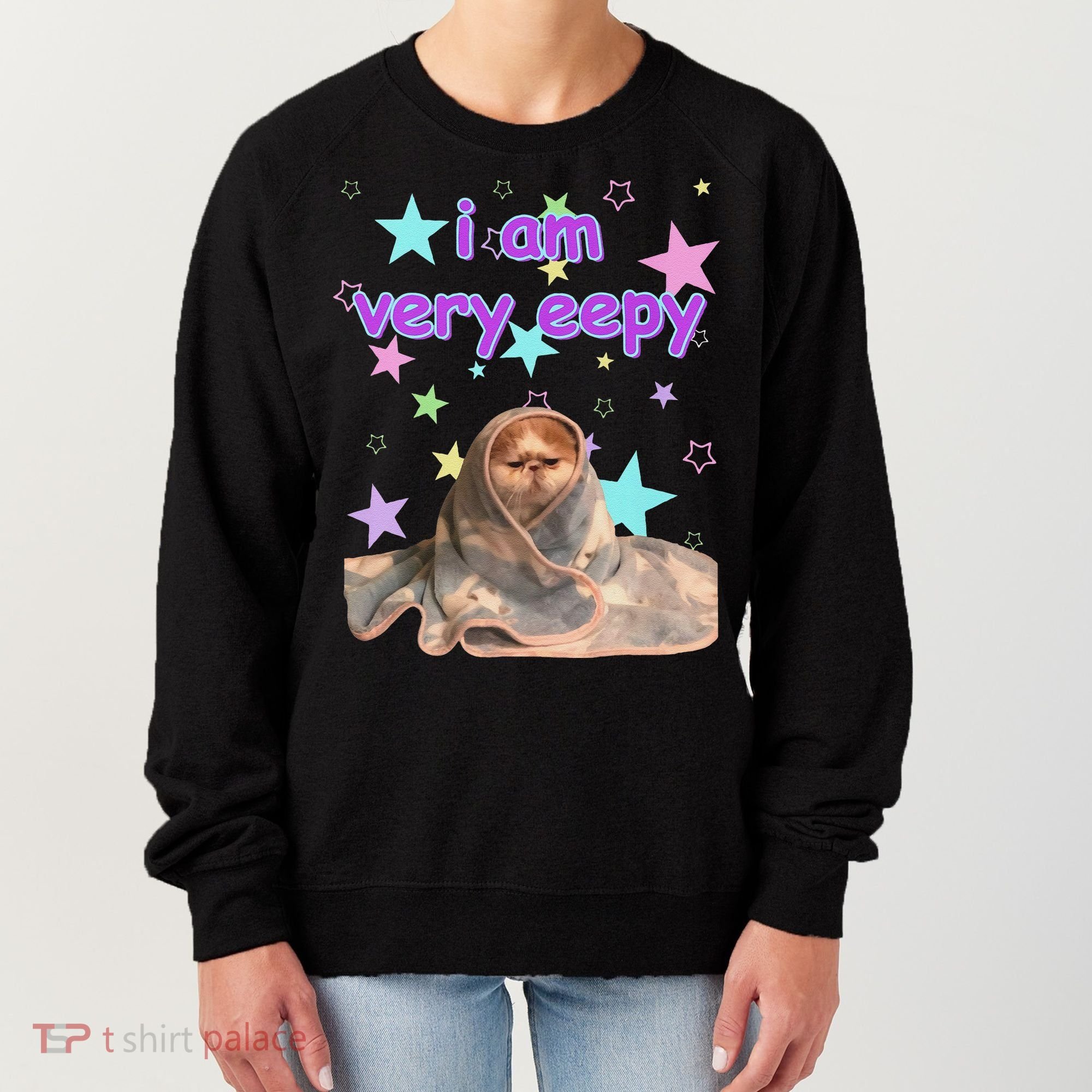 I Am Very Eepy Funny Cat Blanket Women's Sweatshirt
