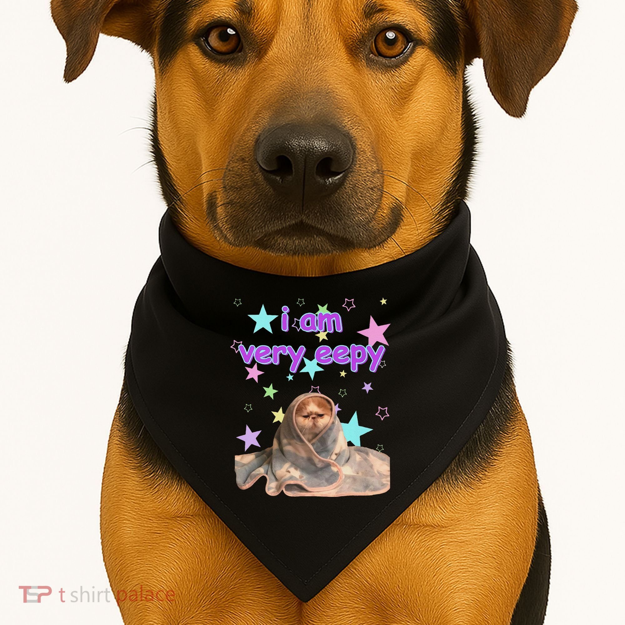I Am Very Eepy Funny Cat Blanket USA-Made Doggie Bandana