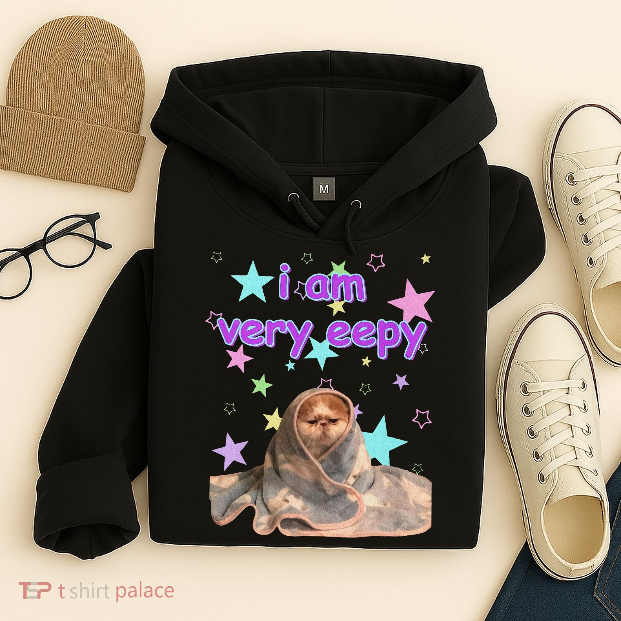 I Am Very Eepy Funny Cat Blanket Hoodie