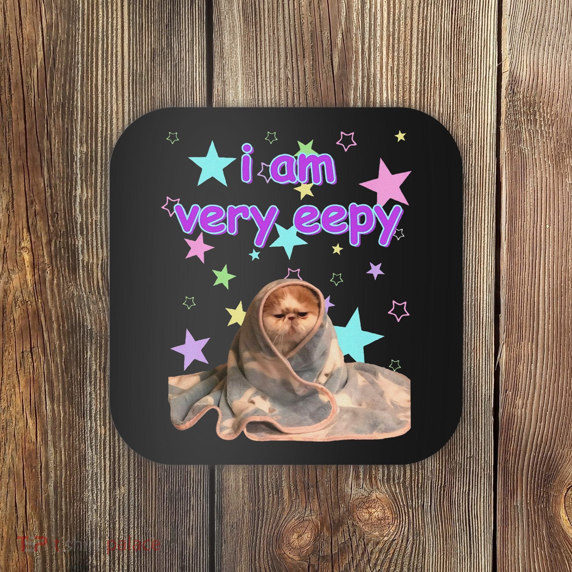 I Am Very Eepy Funny Cat Blanket Coaster