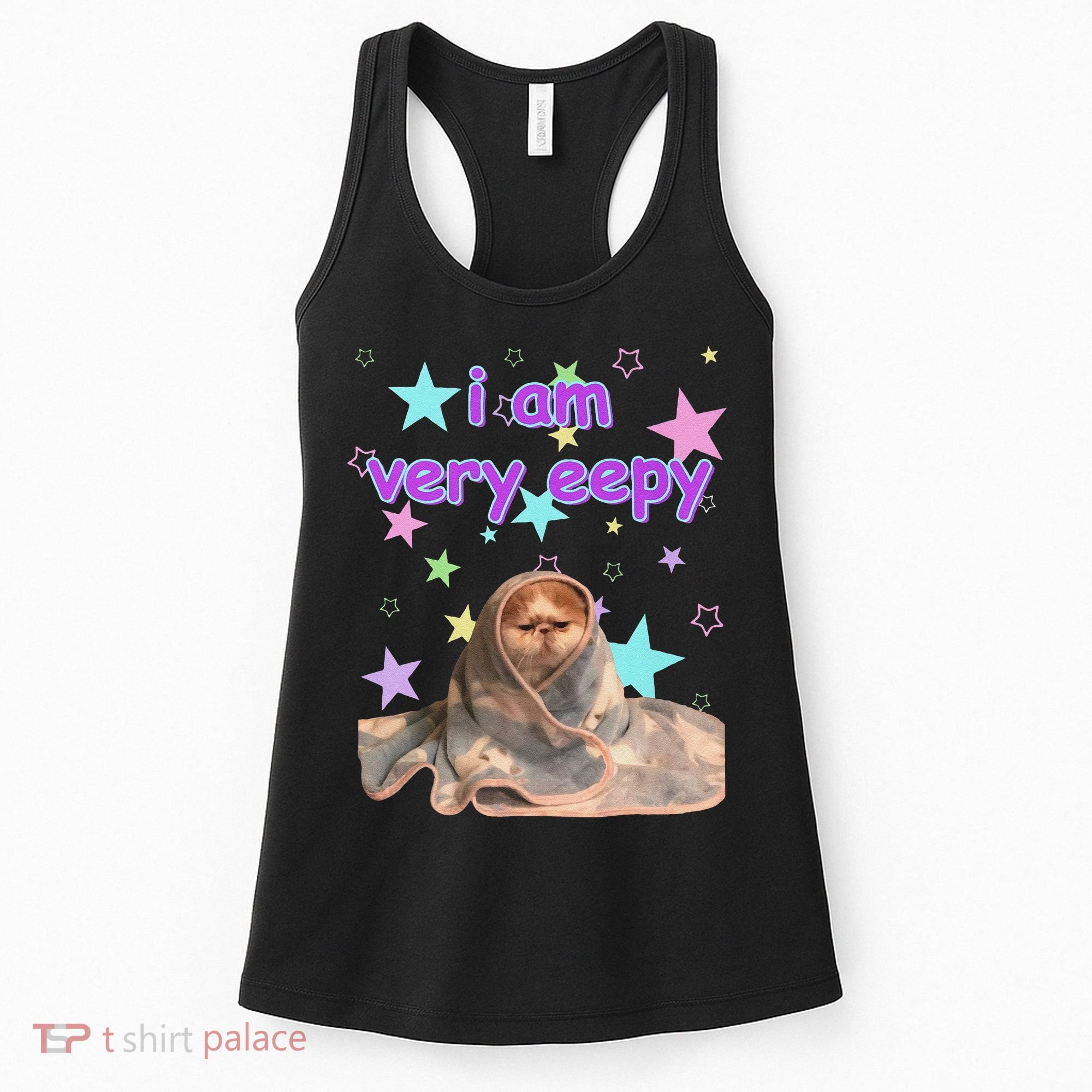 I Am Very Eepy Funny Cat Blanket Women's Tank Top