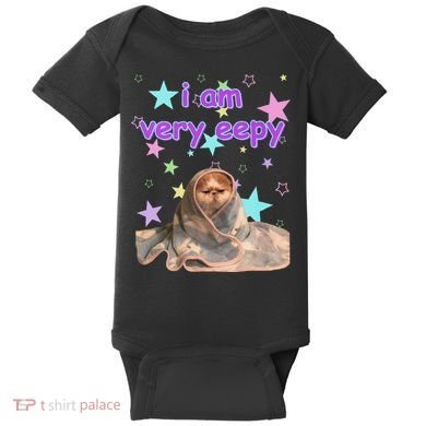 I Am Very Eepy Funny Cat Blanket Baby Bodysuit