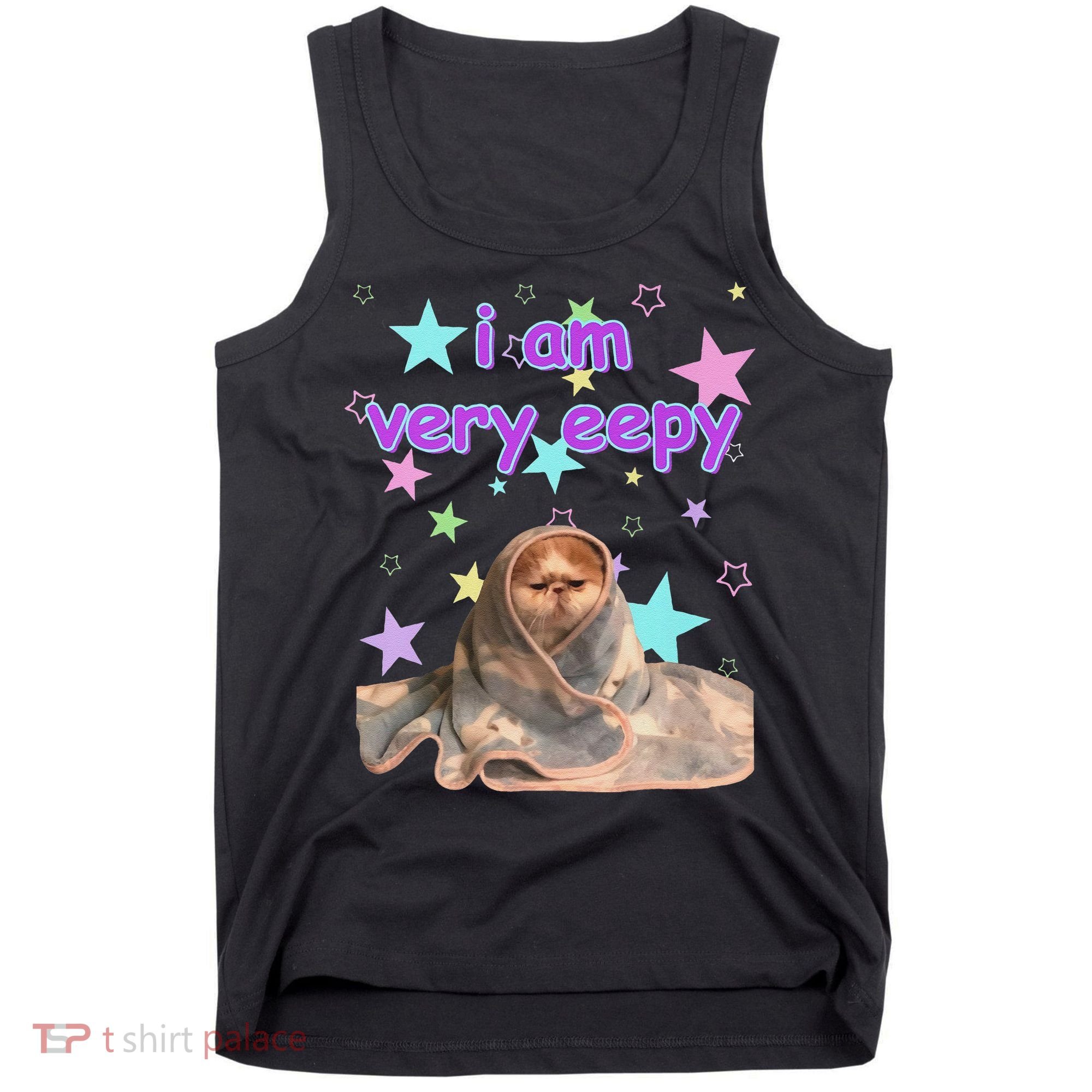 I Am Very Eepy Funny Cat Blanket Tank Top