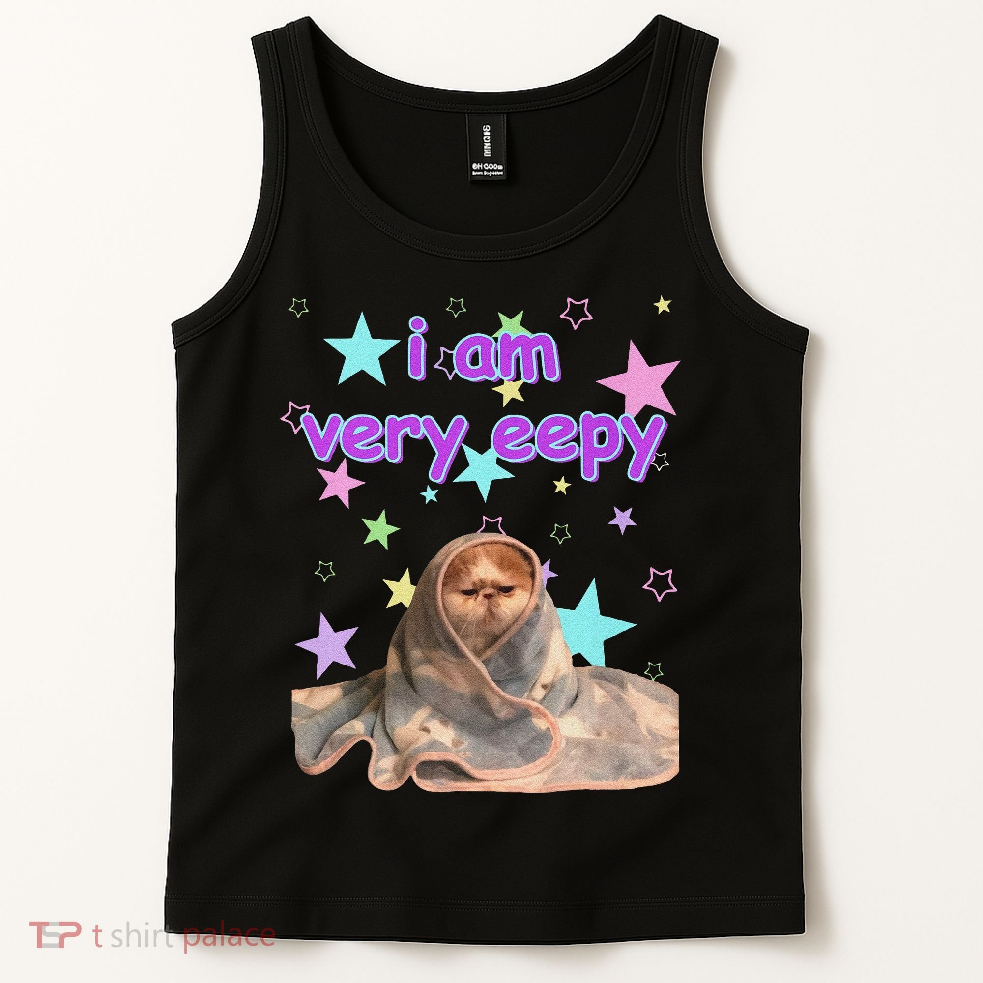 I Am Very Eepy Funny Cat Blanket Tank Top