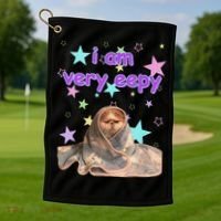 I Am Very Eepy Funny Cat Blanket Golf Towel thumb 1