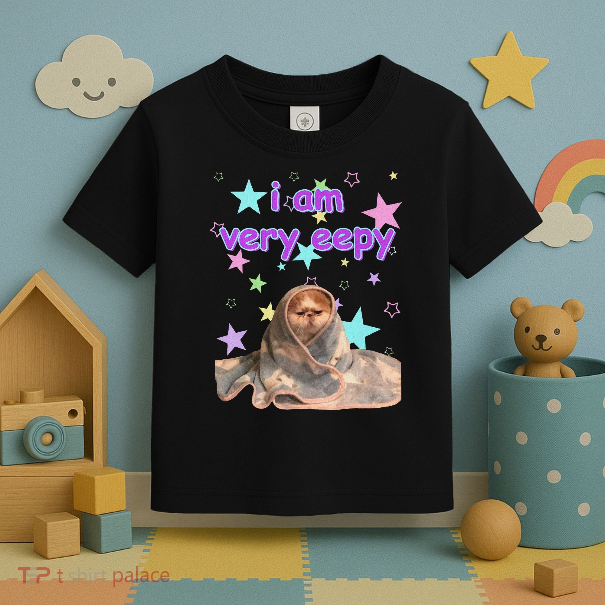 I Am Very Eepy Funny Cat Blanket Toddler T-Shirt