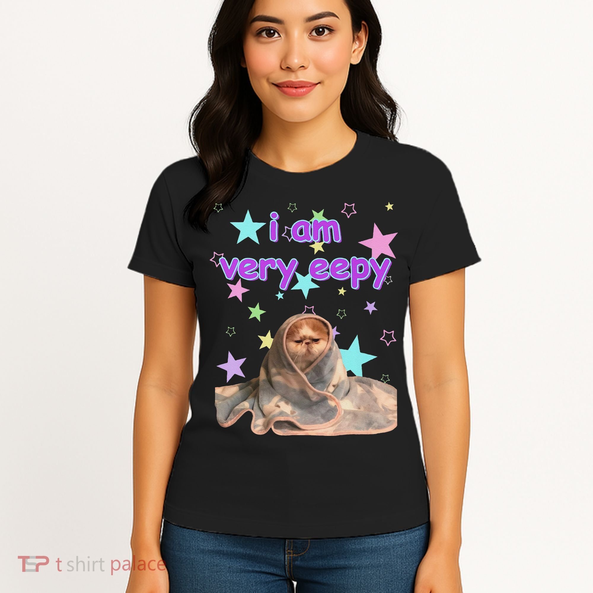 I Am Very Eepy Funny Cat Blanket Women's T-Shirt