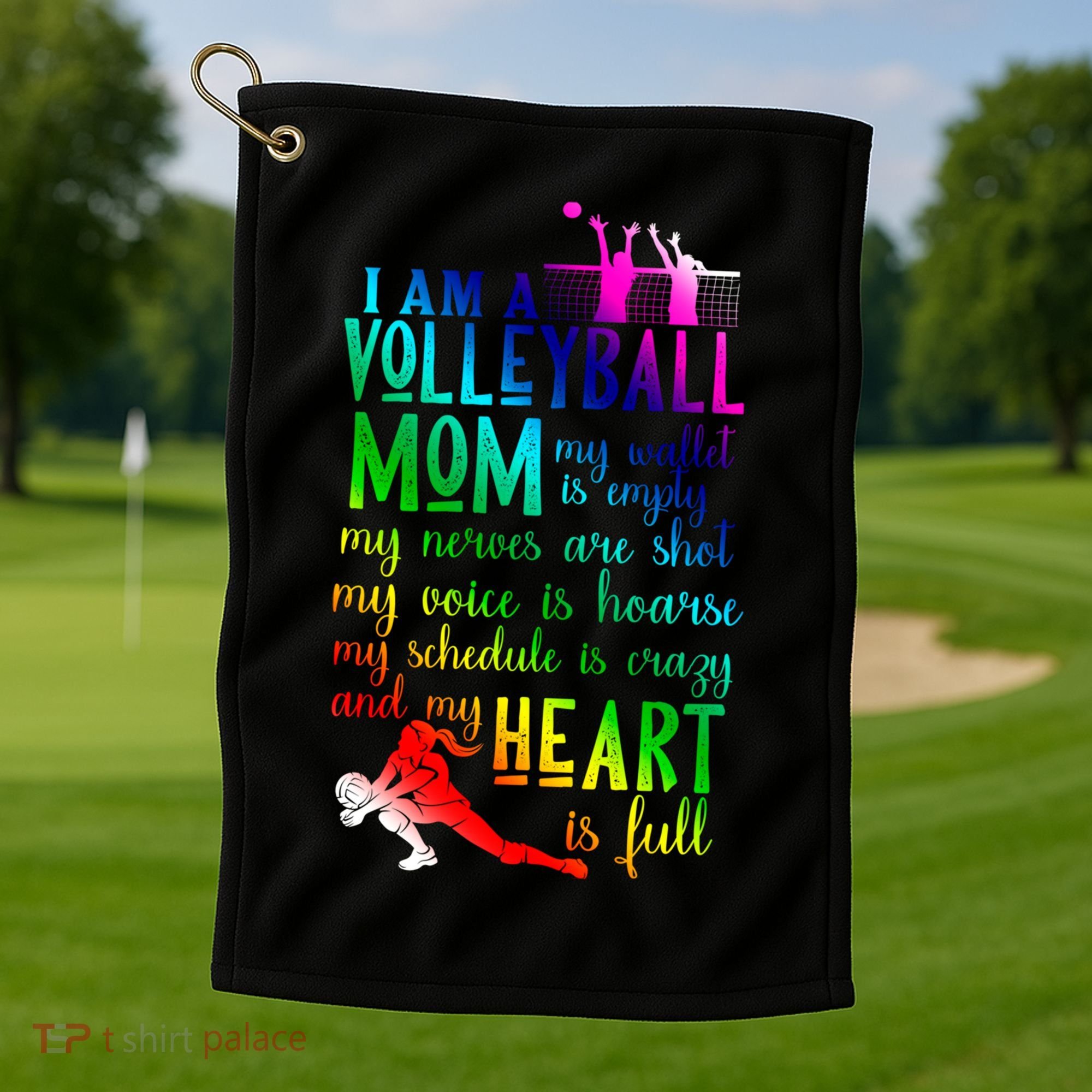 I'm A Volleyball Mom Gift Cool Volleyball Mom Gift Golf Towel