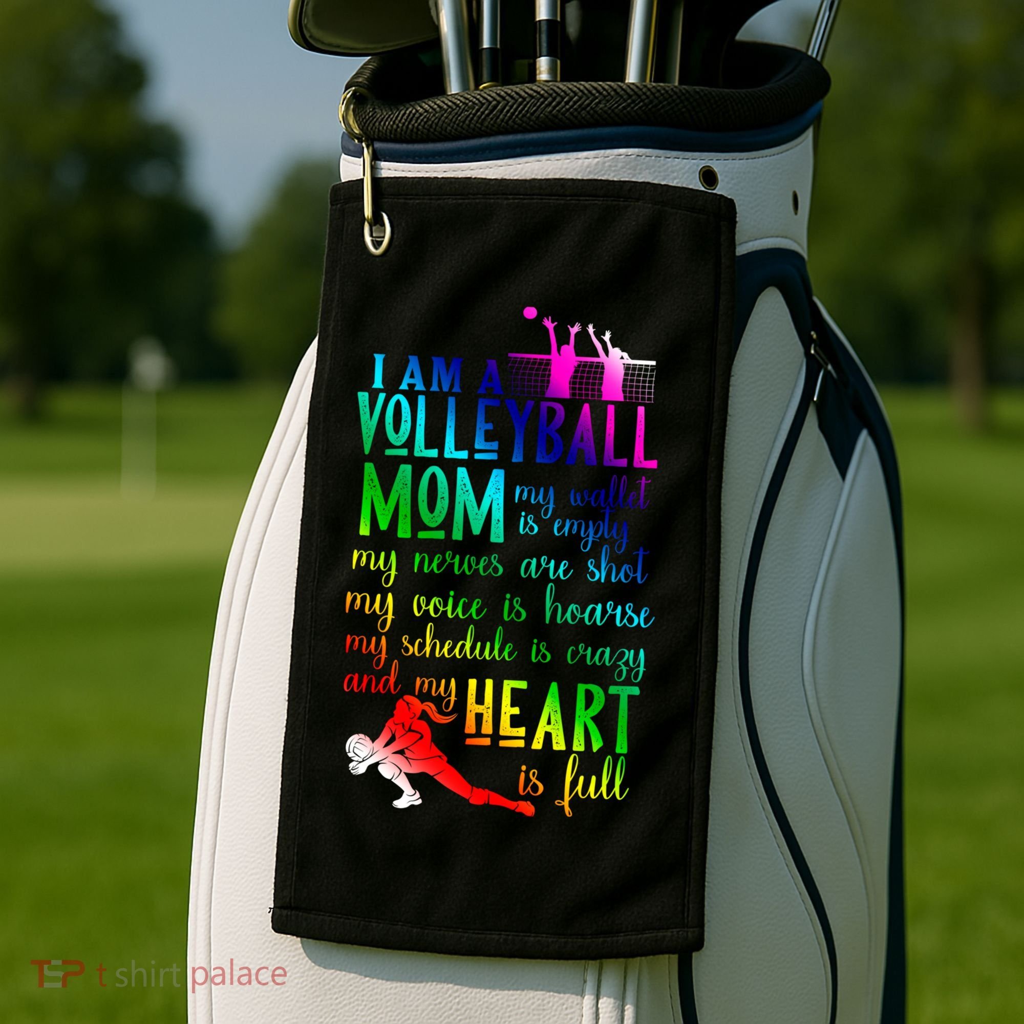 I'm A Volleyball Mom Gift Cool Volleyball Mom Gift Golf Towel