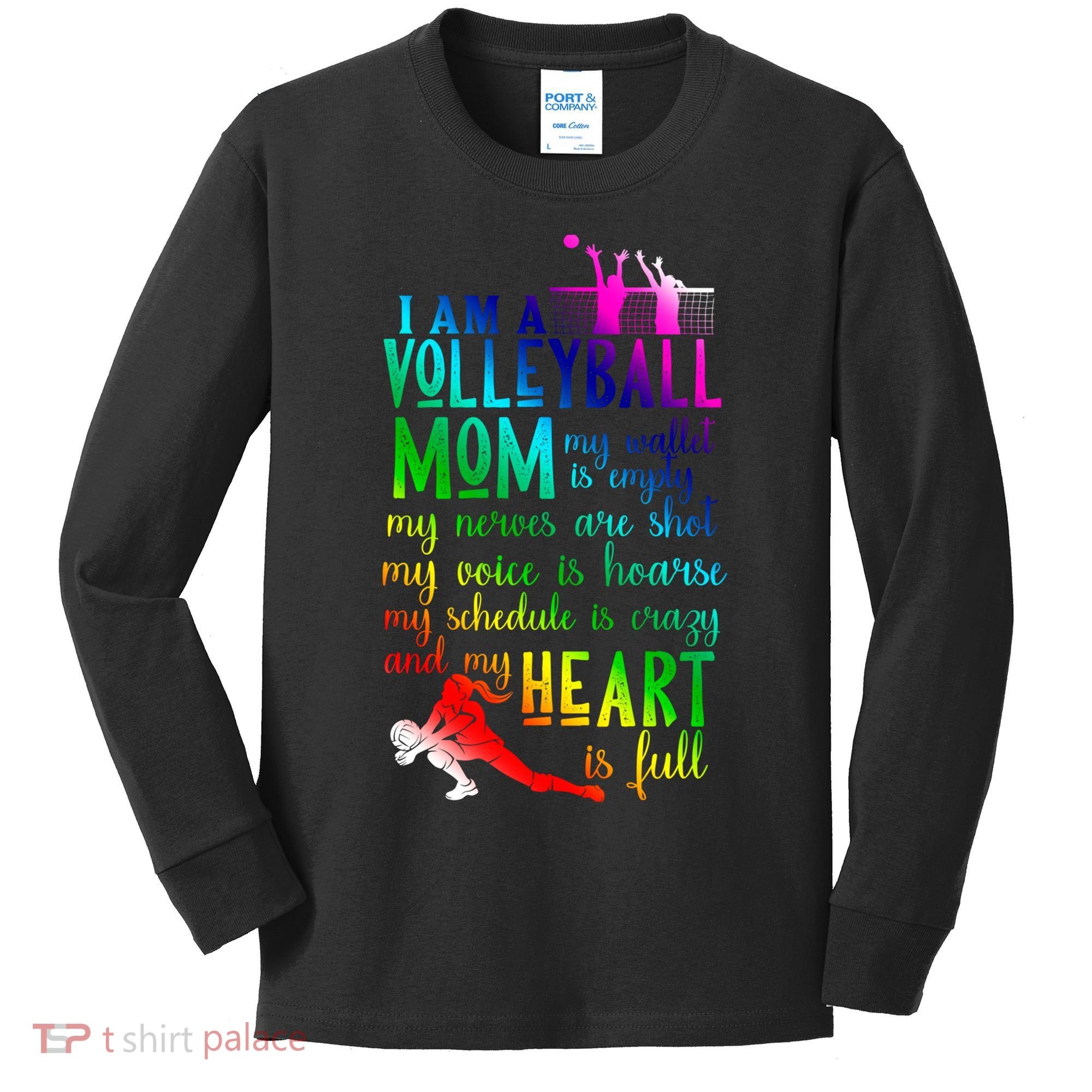 I'm A Volleyball Mom Gift Cool Volleyball Mom Gift Kids Long Sleeve Shirt