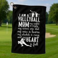 I'm A Volleyball Mom Cool Gift Cool Volleyball Mom Great Gift Golf Towel thumb 1