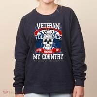 IM A Veteran With Zero Tolerance Women's Sweatshirt thumb 0
