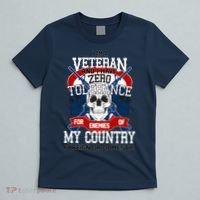 IM A Veteran With Zero Tolerance T-Shirt thumb 5