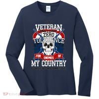 IM A Veteran With Zero Tolerance Women's Long Sleeve Shirt thumb 0