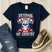 IM A Veteran With Zero Tolerance Women's T-Shirt thumb 3