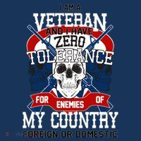 IM A Veteran With Zero Tolerance Women's T-Shirt thumb 6