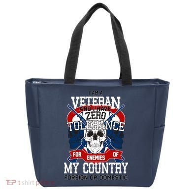 IM A Veteran With Zero Tolerance Tote Bag