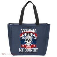 IM A Veteran With Zero Tolerance Tote Bag thumb 0