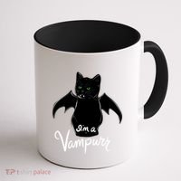 Im A Vampurr Stay Spooky Cute Cat Funny Gift Coffee Mug thumb 1