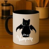 Im A Vampurr Stay Spooky Cute Cat Funny Gift Coffee Mug thumb 4