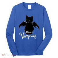 Im A Vampurr Stay Spooky Cute Cat Funny Gift Long Sleeve Shirt thumb 0