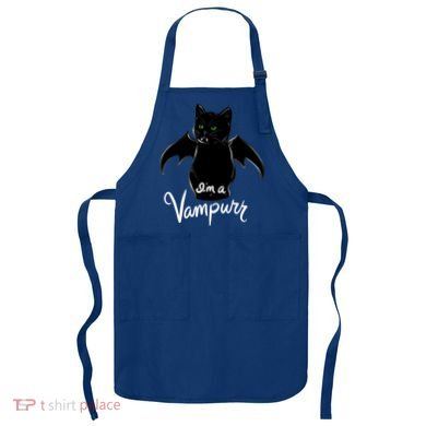 Im A Vampurr Stay Spooky Cute Cat Funny Gift Apron