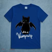 Im A Vampurr Stay Spooky Cute Cat Funny Gift T-Shirt thumb 5