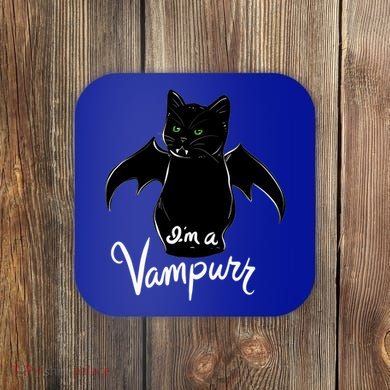 Im A Vampurr Stay Spooky Cute Cat Funny Gift Coaster