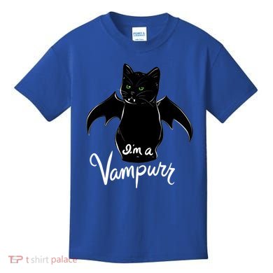 Im A Vampurr Stay Spooky Cute Cat Funny Gift Kids T-Shirt